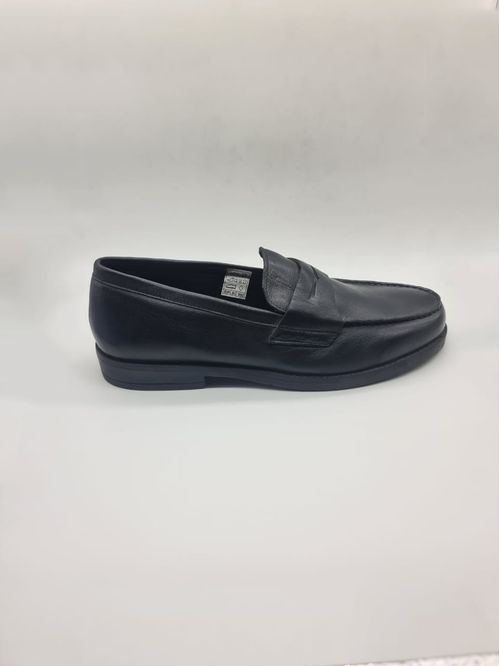 Men Black Leather Loafer 202209008