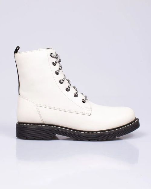 Women White Leather Boot N200406003