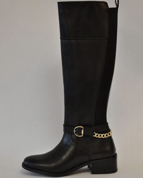 Women Black Leather Boot IN22412412