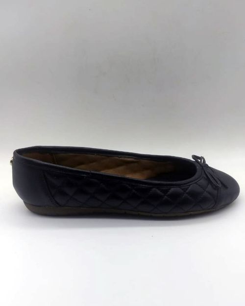 Women Black Leather Bellerinas IN22424424