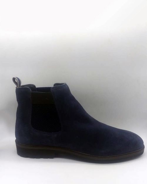 Men Blue Leather Boot IN22478478