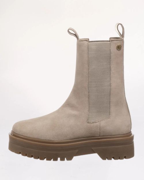 Women Beige Leather Boot IN22487487